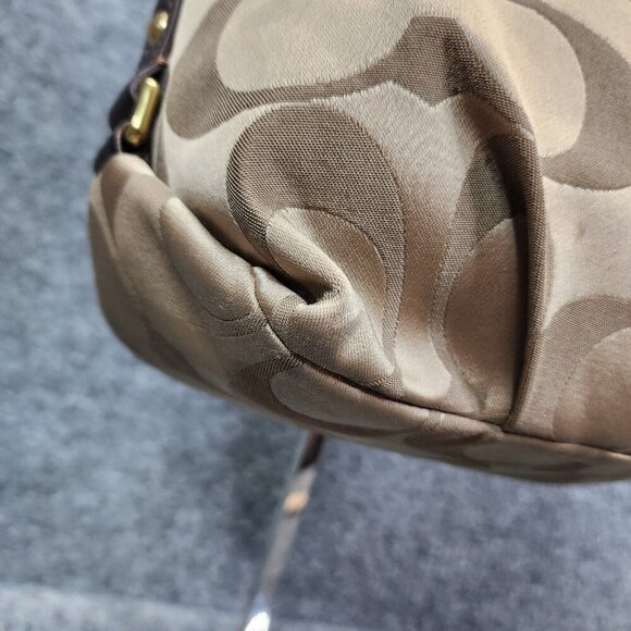 Coach Brooke F17183 Brown Sateen Signature Shoulder Bag Chain Straps F17183 - Picture 13 of 16